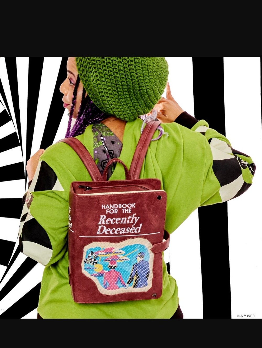 Loungefly Beetlejuice Handbook For The Recently Deceased Pin Trader Backpack